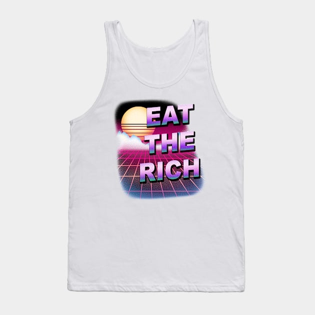 Eat the Rich - Vaporwave Tank Top by Jo Tyler